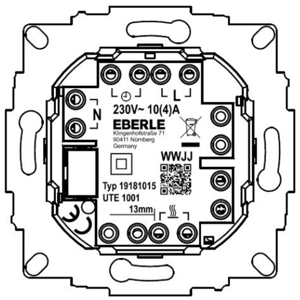 中村貿(mào)易-德國(guó)EBERLE數(shù)控恒溫器UTE 1001-RAL1013-G-55