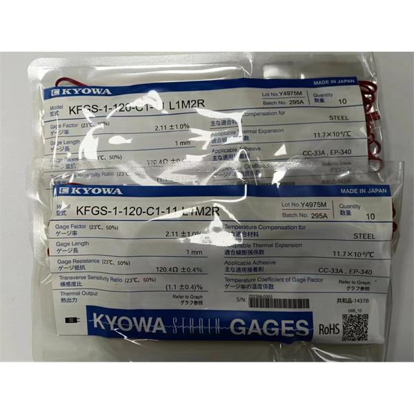 日本KYOWA配件耗材應變片KFGS-10-120-C1-16 L30C2S