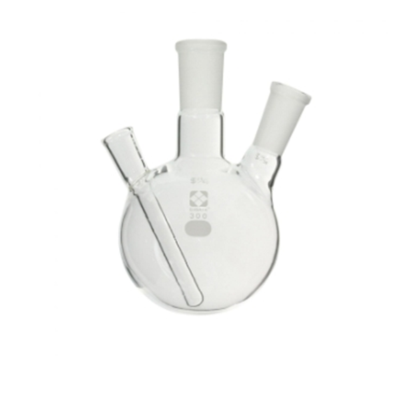 日本SIBATA柴田科學(xué)帶溫度計(jì)封裝管的雙口圓底燒瓶005320-24300