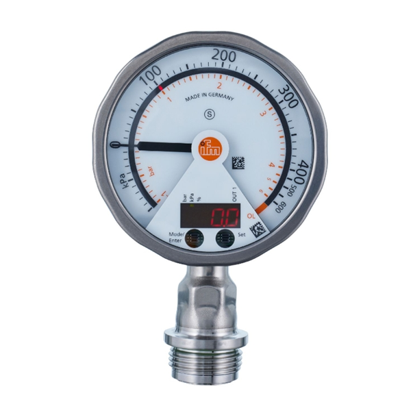 德國IFM易福門帶模擬顯示屏的齊平式壓力傳感器PG2432 PG-100-REB12-MFRKG/US/ /P