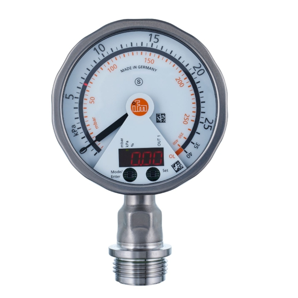 德國IFM易福門帶模擬顯示屏的齊平式壓力傳感器PG2432 PG-100-REB12-MFRKG/US/ /P