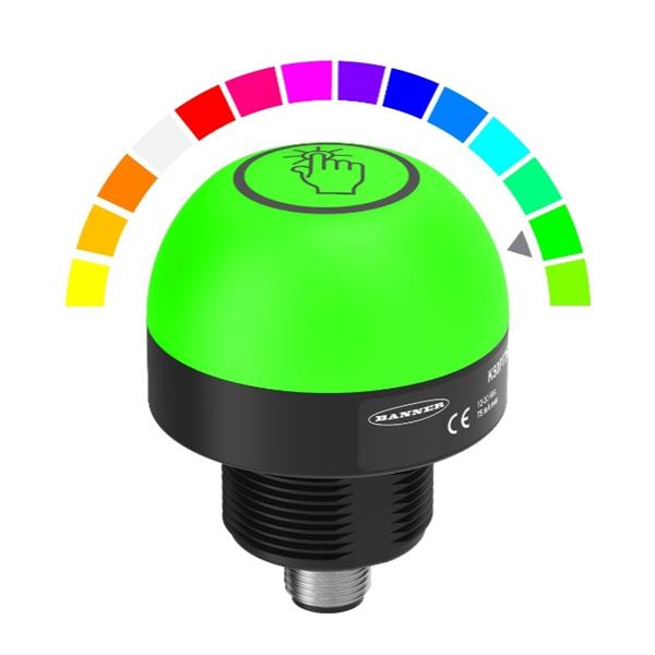 BANNER邦納美國 K50 Pro 觸摸按鈕系列拾取指示燈K50PTAMGRY3AQ