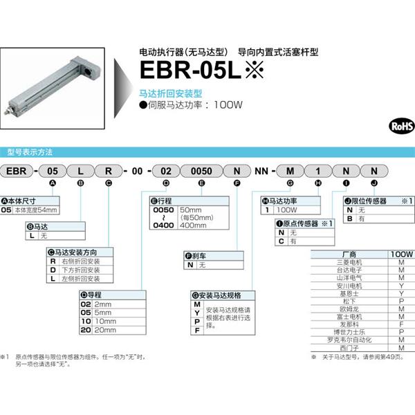 CKD喜開(kāi)理電動(dòng)執(zhí)行器（無(wú)馬達(dá)型）滑塊型EBR-05LR-00-050400NNN-F1CB