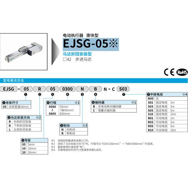 CKD喜開理電動執(zhí)行器（無馬達(dá)型）滑塊型EJSG-05R050050NBN-CS10